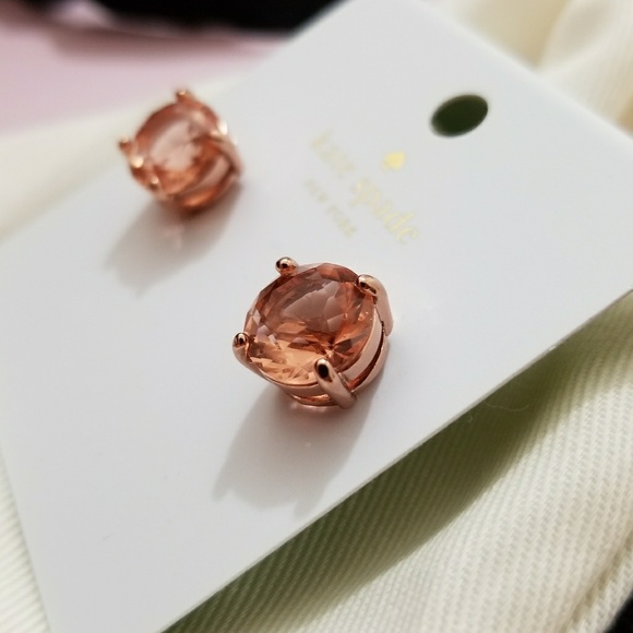 Kate Spade Light Peach Gum Drop Stud Earrings - Picture 2 of 3